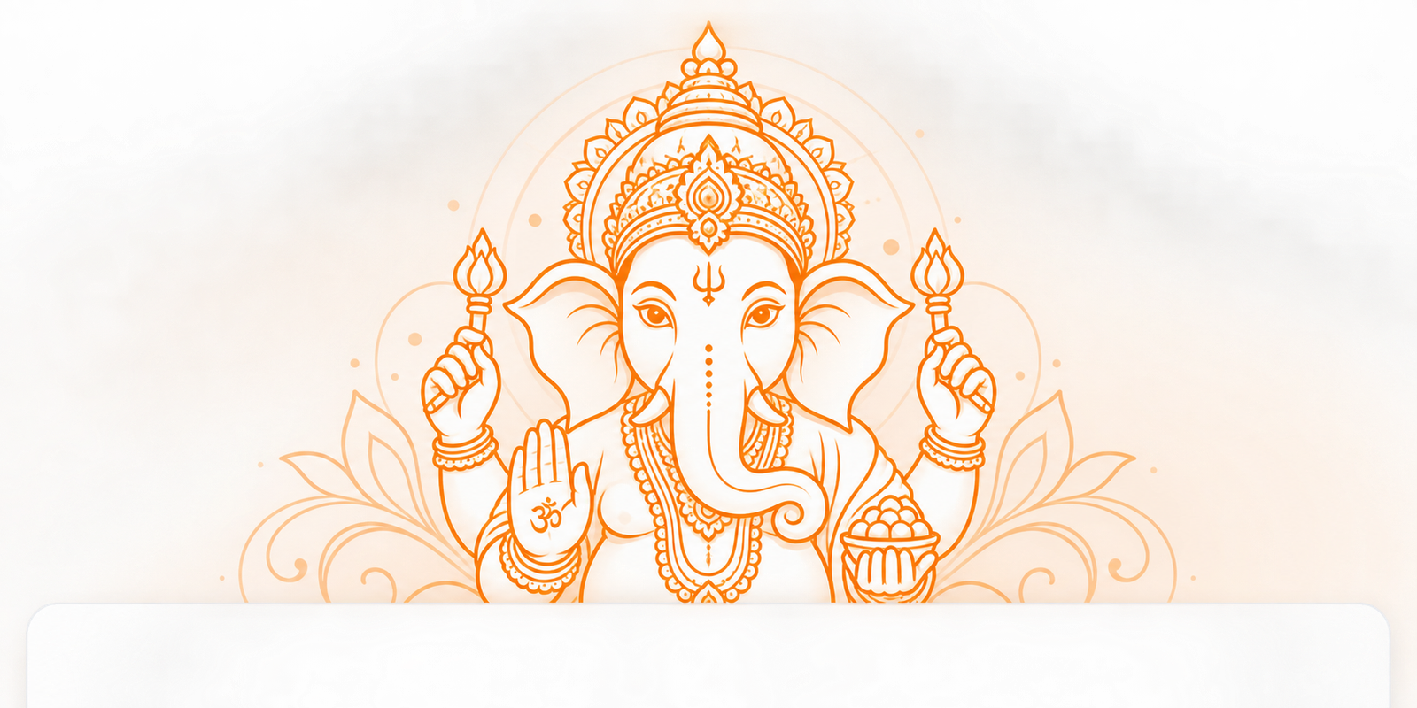 Ganesh decorative line art